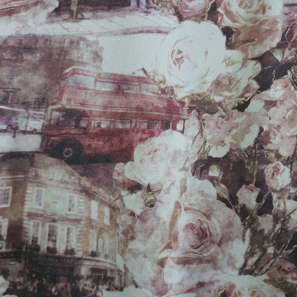 Ben Sherman Dusty Pink Floral Women's Tapered Pants Size 12 - Picture 7 of 8